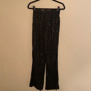 Black sequin pants, perfect for New Years